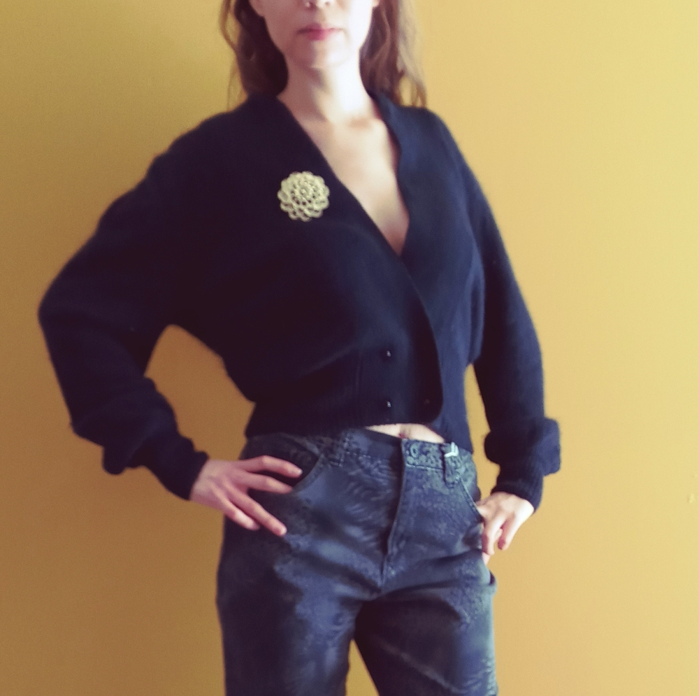 Sold Vintage double button rows cardigan Sz L
